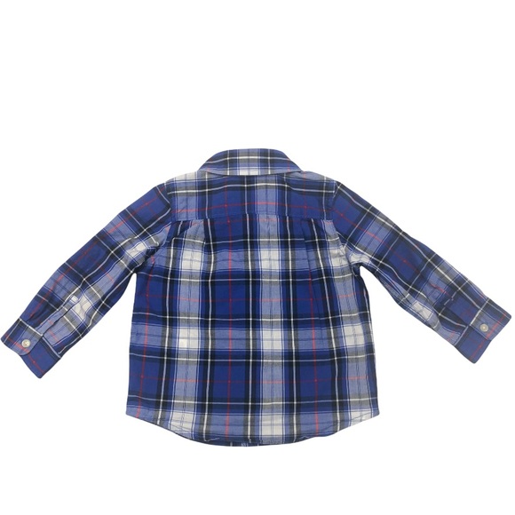 BabyGap Plaid Button-Front Cotton Long Sleeve Shirt Size 18-24 Months - Picture 6 of 10